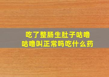 吃了整肠生肚子咕噜咕噜叫正常吗吃什么药