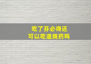 吃了芬必得还可以吃退烧药吗