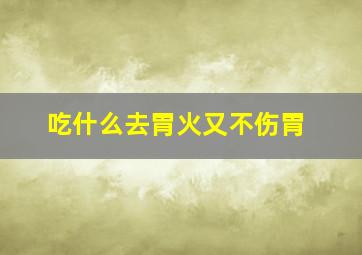 吃什么去胃火又不伤胃