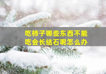 吃柿子哪些东西不能吃会长结石呢怎么办