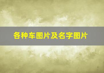 各种车图片及名字图片