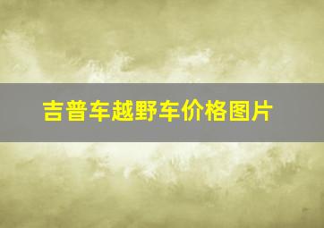 吉普车越野车价格图片