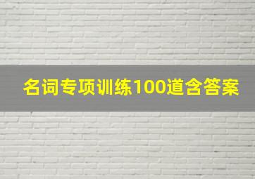 名词专项训练100道含答案