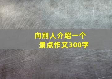 向别人介绍一个景点作文300字