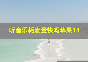 听音乐耗流量快吗苹果13