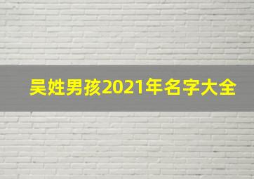 吴姓男孩2021年名字大全