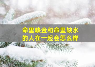 命里缺金和命里缺水的人在一起会怎么样