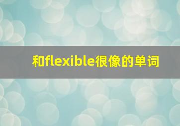 和flexible很像的单词