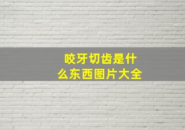 咬牙切齿是什么东西图片大全