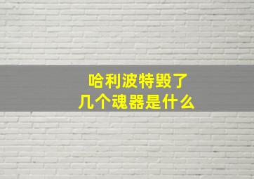 哈利波特毁了几个魂器是什么