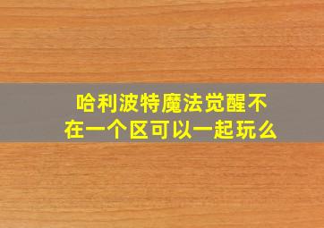 哈利波特魔法觉醒不在一个区可以一起玩么