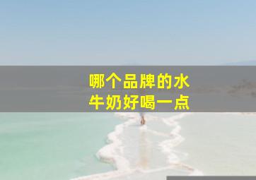 哪个品牌的水牛奶好喝一点