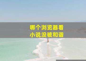 哪个浏览器看小说没被和谐