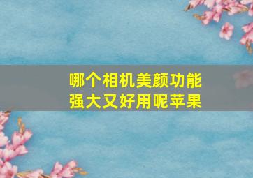 哪个相机美颜功能强大又好用呢苹果