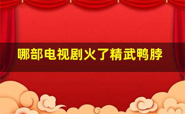 哪部电视剧火了精武鸭脖