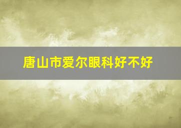 唐山市爱尔眼科好不好