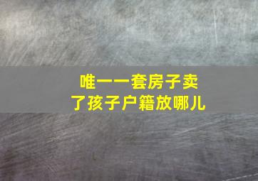 唯一一套房子卖了孩子户籍放哪儿