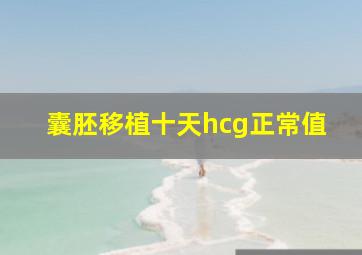 囊胚移植十天hcg正常值