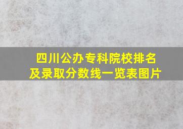 四川公办专科院校排名及录取分数线一览表图片