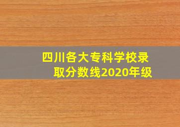 四川各大专科学校录取分数线2020年级