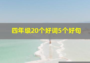 四年级20个好词5个好句