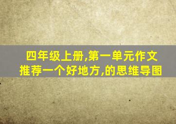 四年级上册,第一单元作文推荐一个好地方,的思维导图