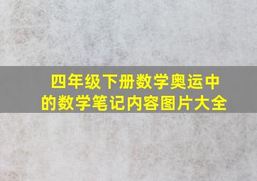 四年级下册数学奥运中的数学笔记内容图片大全