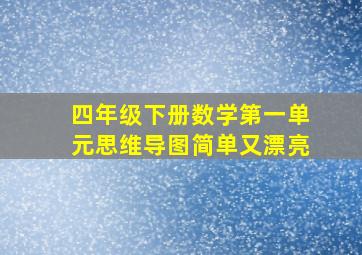 四年级下册数学第一单元思维导图简单又漂亮