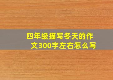 四年级描写冬天的作文300字左右怎么写