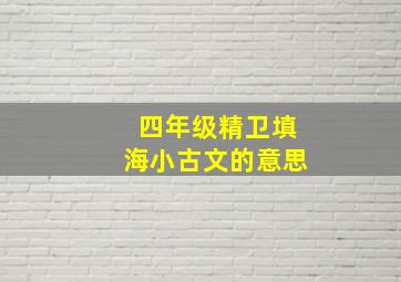 四年级精卫填海小古文的意思