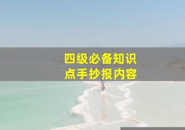 四级必备知识点手抄报内容