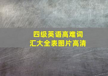 四级英语高难词汇大全表图片高清