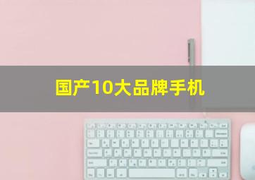 国产10大品牌手机