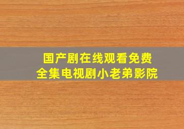 国产剧在线观看免费全集电视剧小老弟影院