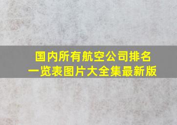 国内所有航空公司排名一览表图片大全集最新版