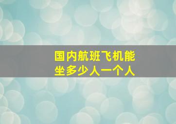 国内航班飞机能坐多少人一个人