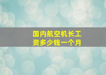 国内航空机长工资多少钱一个月