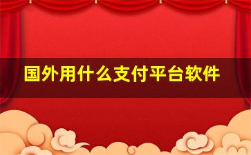 国外用什么支付平台软件