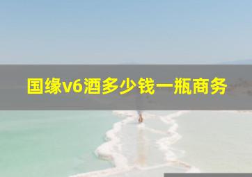 国缘v6酒多少钱一瓶商务