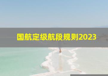 国航定级航段规则2023