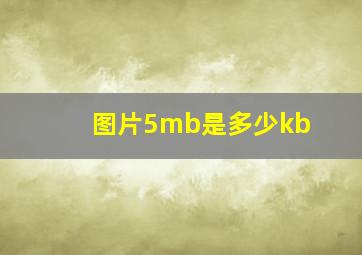 图片5mb是多少kb