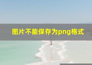 图片不能保存为png格式