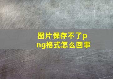 图片保存不了png格式怎么回事