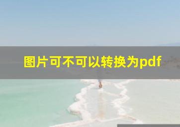 图片可不可以转换为pdf