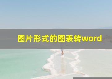 图片形式的图表转word