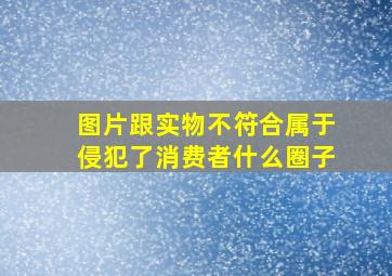 图片跟实物不符合属于侵犯了消费者什么圈子