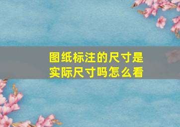 图纸标注的尺寸是实际尺寸吗怎么看