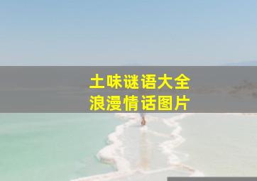 土味谜语大全浪漫情话图片