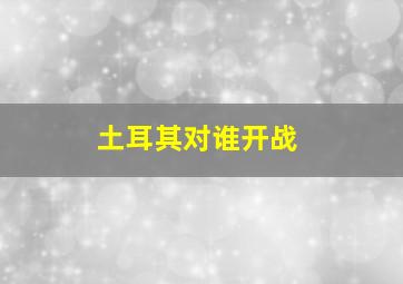 土耳其对谁开战