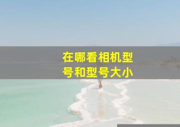 在哪看相机型号和型号大小